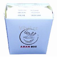 Box na nudle hranatý bílý s Asia450ml,50ks/9bal