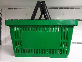 Plastový nákupní košík 2 držadla Zelená