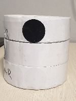 Papírové etikety,kulatá Ø40 s čárovým kódem,černá