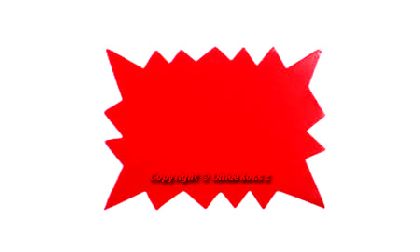 Visačky 'REBEL' 120x88 červená