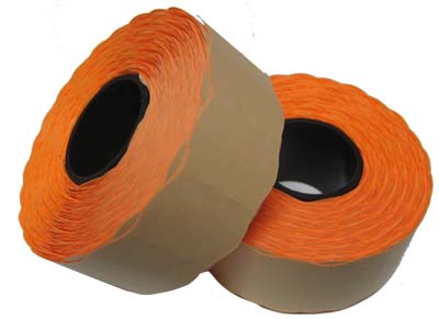 Samolepicí cenové etikety CONTACT 25x16 mm, barva oranžová